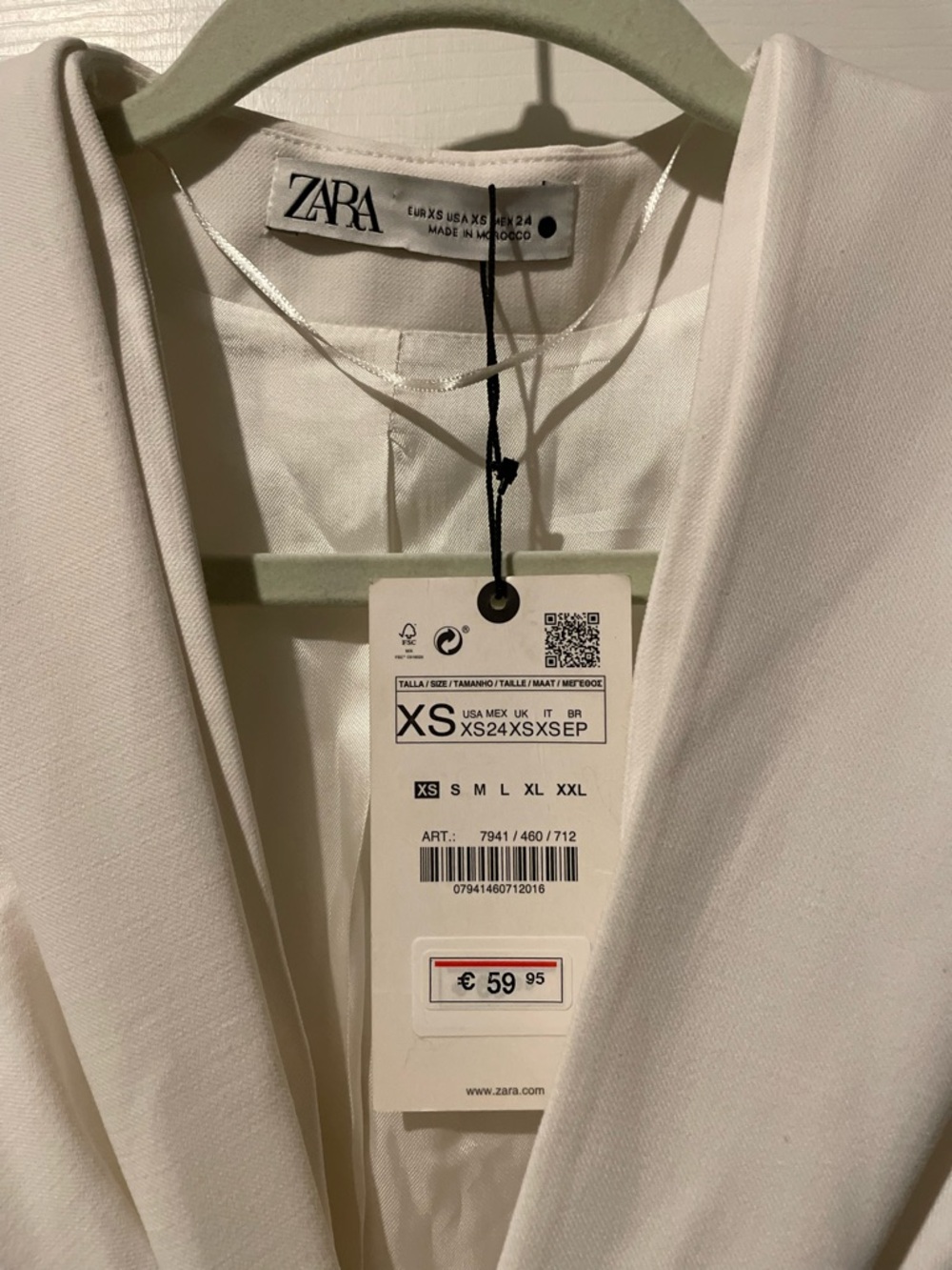 ZARA White Twist-Front Mini Dress - Picture 2 of 3